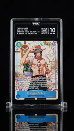 TAG 10 One Piece TCG: Portgas.D.Ace (119) OP13-119 Carrying On His Will Foil - Image 1