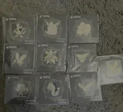 24k Gold Plating Stickers Pokemon, Mewtwo, Zapdos, Dragonite, Eevee, Charizard - Image 2