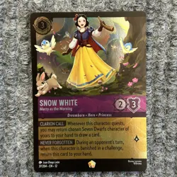 Disney Lorcana Wilds Unknown Snow White Merry As The Morning 37/204 Foil Legend - Image 1