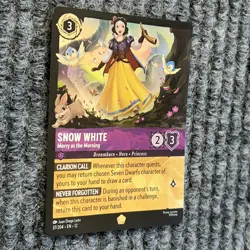 Disney Lorcana Wilds Unknown Snow White Merry As The Morning 37/204 Foil Legend - Image 3