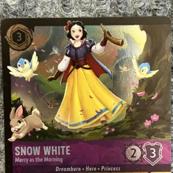 Disney Lorcana Wilds Unknown Snow White Merry As The Morning 37/204 Foil Legend - Image 5