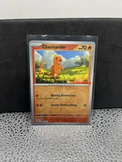 Pokemon TCG Charmander Scarlet & Violet Promo Card GameStop 004/165 - Image 1