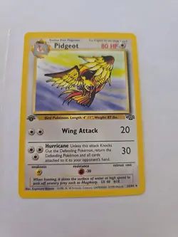Vintage 1999 Jungle 1st Edition Pidgeot Rare 24/64 Pokemon Card NM - Image 3