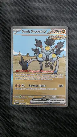 Pokemon Sandy Shocks ex Special Illustration Rare Holo Card 250/182 Paradox Rift - Image 1