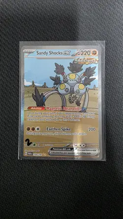 Pokemon Sandy Shocks ex Special Illustration Rare Holo Card 250/182 Paradox Rift - Image 4