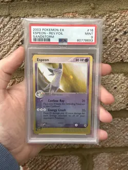 PSA 9 Espeon Reverse Holo #16 EX Sandstorm Pokemon Card 16/100 - Image 1