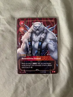 Riftbound Volibear Relentless Storm Metal Legend Card NM - Image 1