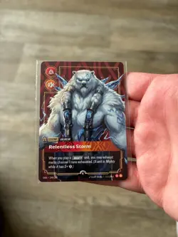 Riftbound Volibear Relentless Storm Metal Legend Card NM - Image 2