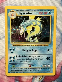 Gyarados 6/102 Holo Unlimited 1999 Base Set Rare Vintage WOTC Pokemon Card LP - Image 1