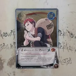 Naruto CCG, Gaara of the Desert #112 Super Rare Gold Holo LP Card English - Image 1