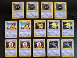 Pokemon Base Set SHADOWLESS Lot: Electric + Psychic 20 Cards (Pikachu, Kadabra) - Image 2