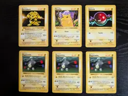 Pokemon Base Set SHADOWLESS Lot: Electric + Psychic 20 Cards (Pikachu, Kadabra) - Image 4
