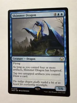 SHIMMER DRAGON mtg NM-M Commander March of The Machine 1 Rare - Image 1