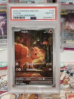 Pokemon TCG Vulpix Illustration Rare Mega Evolution 138/132 Graded PSA 10 - Image 2