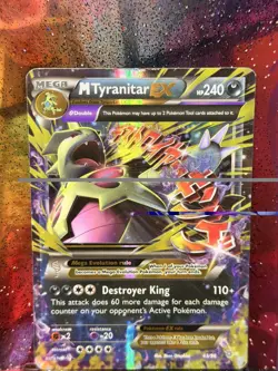 Pokemon M Tyranitar EX Mega Holo Ultra Rare 43/98 XY Ancient Origins - Image 1