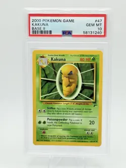 PSA 10 - 2000 POKEMON BASE SET 2 KAKUNA 47/130 - LP(33) - Image 1