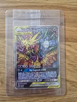 Pokemon TCG Moltres Zapdos & Articuno GX Hidden Fates SM210 Sealed Crimp Error - Image 3