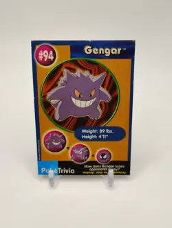 Gengar Pokemon Poketrivia MewTwo Movie Card Burger King Vintage (Crease) - Image 1
