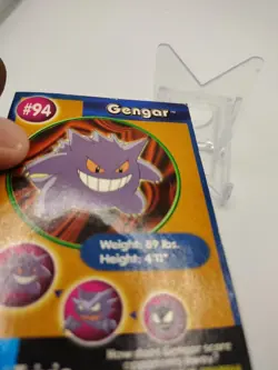 Gengar Pokemon Poketrivia MewTwo Movie Card Burger King Vintage (Crease) - Image 3