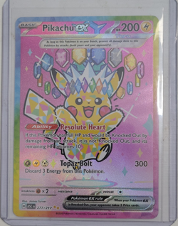 Pikachu ex 277/217 Sv08: Surging Sparks Secret Rare Full Art Holo EN 2024 - Image 1
