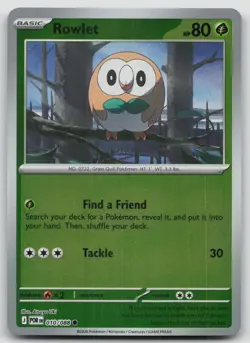 Rowlet 010/088 Common Perfect Order Pokemon Reverse Holo NM - Image 1