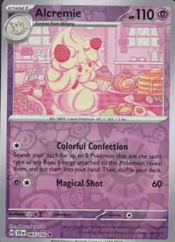 Alcremie 65/142 Reverse Holo Pokemon Stellar Crown Rare LP - Image 1