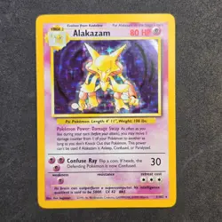 Alakazam Base Set 1/102 Holo Rare Pokemon TCG Vintage WoTC – LP+ - Image 4