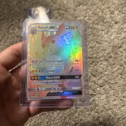 Pokemon Raichu GX 75/73 Shining Legends Secret Rare Full Art Holo Electric - Image 1