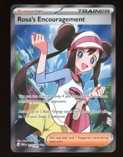 2026 Pokemon TCG Rosa's Encouragement Trainer Supporter Full Art 114/88 POR EN - Image 1