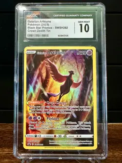 2023 POKEMON SWSH BLACK STAR PROMO #282 GALARIAN ARTICUNO CGC 10 GEM MINT - Image 1