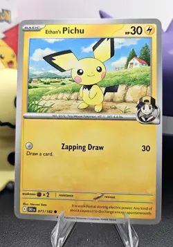 Ethan's Pichu 071/182 Sv10: Destined Rivals Regular Pokemon Free Shipping - Image 1
