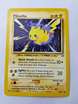 Pokemon TCG Pikachu Neo Genesis 70 Regular Unlimited Common - Uncirculated - Image 1