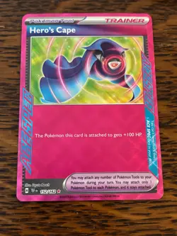 POKEMON HERO'S CAPE 152/162 Sv05 TEMPORAL FORCES ACE SPEC RARE HOLO TRAINER - Image 1
