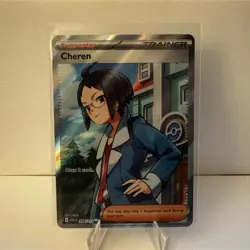 Pokemon Cheren Full Art Trainer-Supporter Ultra Rare Holo ASC 258/217 (English) - Image 1