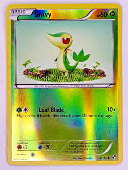 Pokemon Snivy 2/114 Black & White Reverse Holo Common LP - Image 1