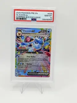 Glaceon ex Prismatic Evolutions 026 Surprise Box Exclusive PSA 10 Pokemon - Image 1