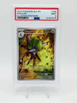 2025 POKEMON BLK EN-BLACK BOLT ILLUSTRATION RARE #146 FRAXURE PSA 9 - Image 1