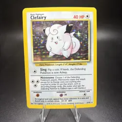 Clefairy 5/102 - Base Set Unlimited - Rare Holo LP/MP - Pokemon TCG WOTC 1999 -j - Image 1
