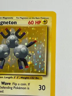 **** Pokemon Magneton 9/102 Base Set Holo Rare Vintage WOTC NM/LP - Image 3