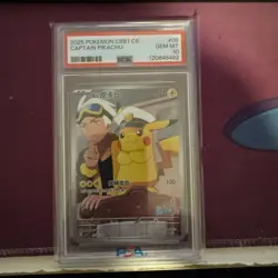2025 POKEMON SIMPLIFIED CHINESE CBB1 C 0709/09 CAPTAIN PIKACHU [PSA 10] - Image 1