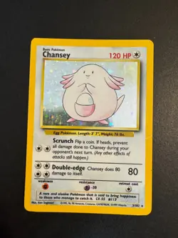 CHANSEY Pokemon TCG Holo rare 3/102 LP - Image 1