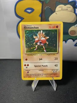 Pokemon TCG Hitmonchan 007/102 Base Set Unlimited Holo Rare Vintage 1999 WOTC - Image 3