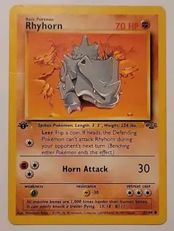 Pokemon TCG Rhyhorn 61/64 Jungle 1st Edition - Image 1