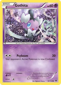 Gothita 32/124 Fates Collide Regular LP-Lightly Played Pokemon TCG - Image 1