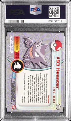 2000 TOPPS POKEMON TV ANIMATION SERIES 2 FOIL #93 HAUNTER PSA 10 - Image 2