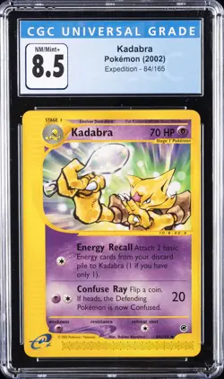 2002 POKEMON EXPEDITION #84/165 KADABRA CGC 8.5 - Image 1