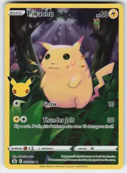 Pikachu 005/025 Holo Rare Celebrations Pokemon Near Mint - Image 1