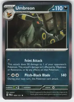 Umbreon 059/131 Holo Rare Prismatic Evolutions Pokemon Near Mint - Image 1