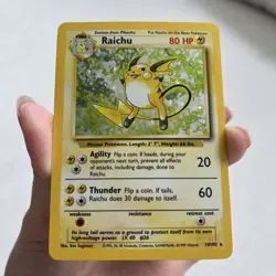 Pokemon TCG Raichu Base Set 14/102 Holo Rare 1999 English WOTC - Image 1