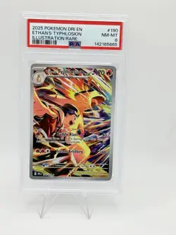 Pokemon Destined Rivals Ethan’s Typhlosion 190/182 Illustration Rare - PSA 8 - Image 1